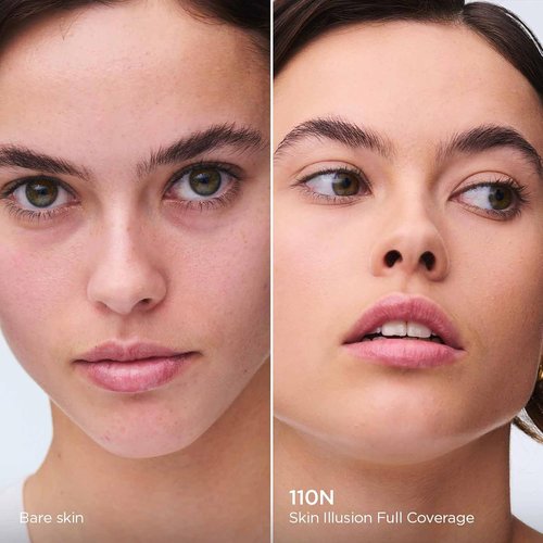 Clarins Skin Illusion Foundation - Longwear Full Coverage with Luminous Matte Finish | 24H Hydration | 1 Fl Oz
