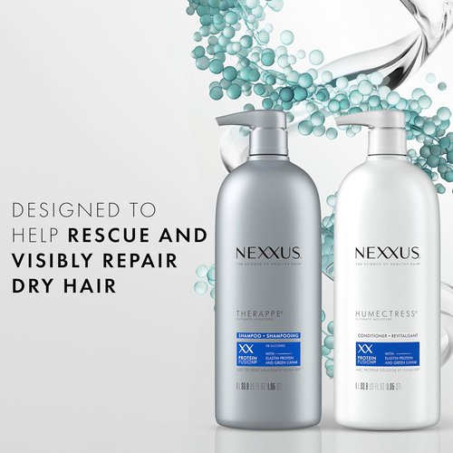 Nexxus Therappe & Humectress Shampoo and Conditioner Set - Silicone-Free Moisturizing for Dry Hair | 33.8 oz Each