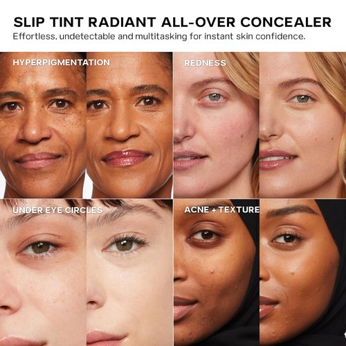 Saie Slip Tint Radiant Cream Concealer - Lightweight Hydrating Makeup for Dark Circles & Blemishes | Shade 6 (0.17 oz)