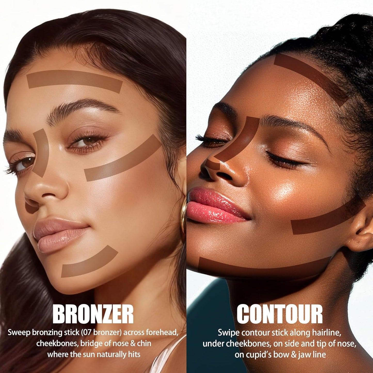 Skiennix Cream Contour Stick - Cool Toned Sculpting Makeup for Natural Definition | Long-Lasting, Buildable & Highly Pigmented (08 Soft Tan)