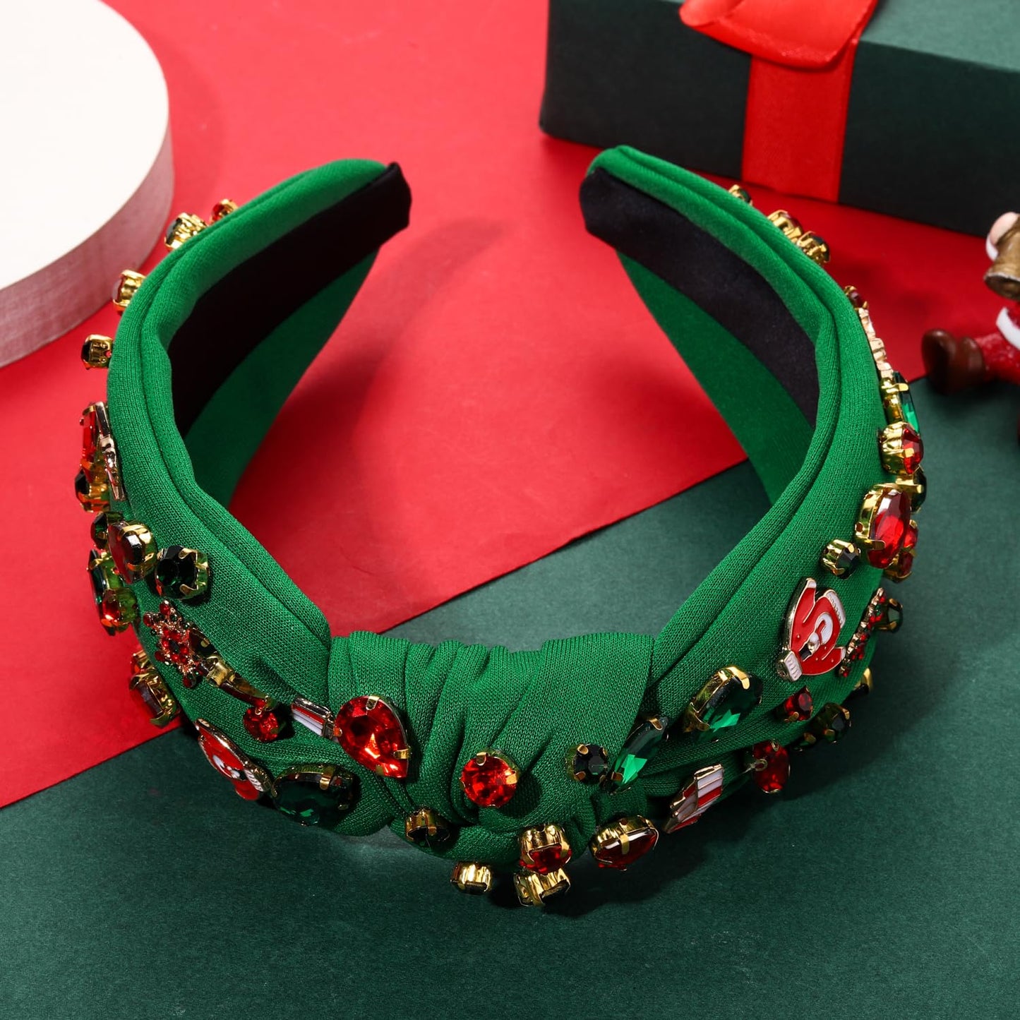 Christmas Headband for Women Snowflake Reindeer Tree Bow Headband Winter Holiday Wide Knot Hairband Hair Accessories Gifts