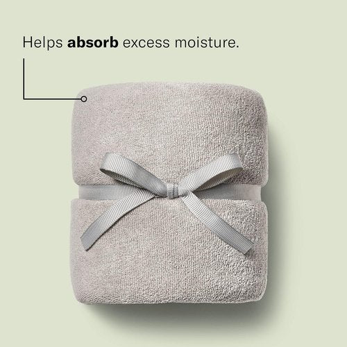 DevaCurl Microfiber Anti-Frizz Hair Towel - Gently Dries Hair | Soft Gray Color