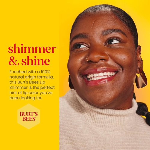 Burt's Bees Lip Shimmer - 100% Natural Moisturizing Cherry Flavor | 1 Tube