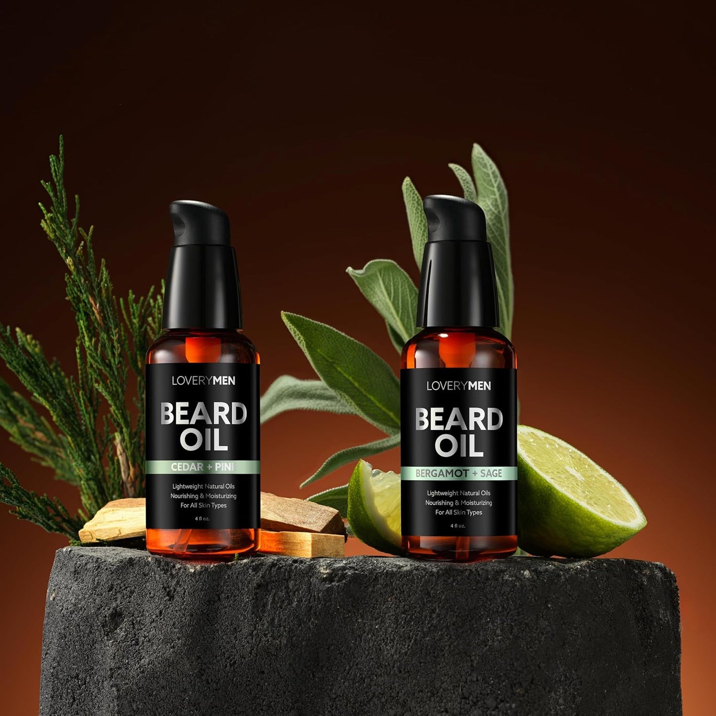 Skiennix Deluxe Beard Oil - Natural Grooming Kit with Argan & Jojoba Oil | Sandalwood, Tobacco Vanilla, Cedar Pine Fragrances