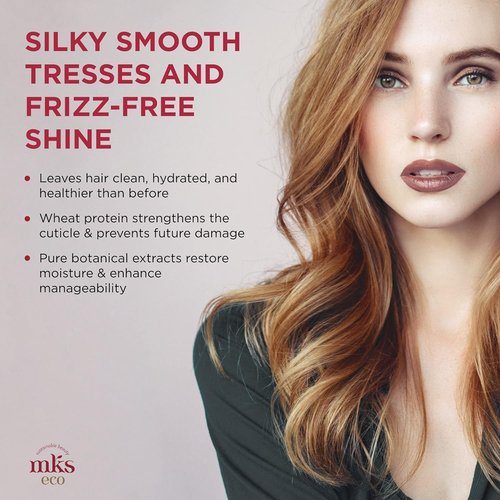 MKS Eco Nourish Shampoo - Cleanses, Strengthens & Repairs Fine Hair - Moroccan Argan Oil, Vegan & Cruelty-Free