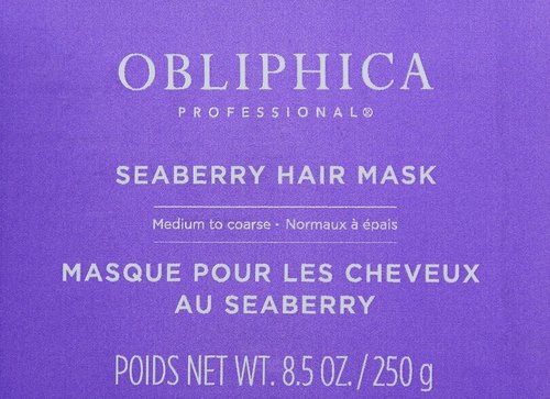 Obliphica Seaberry Hair Mask - Deep Conditioning Treatment for Dry, Damaged Hair - 8.5 Ounces