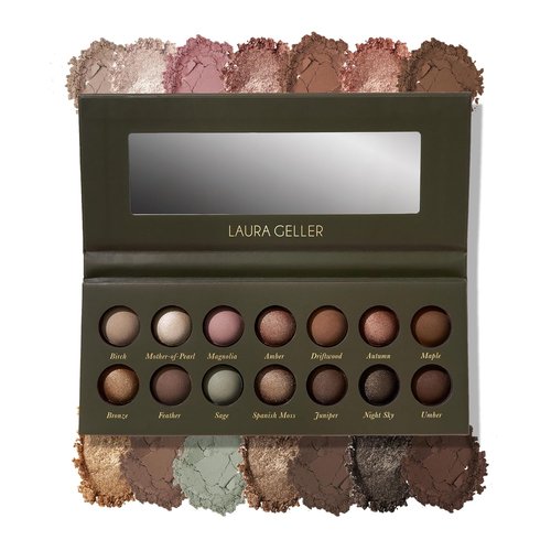 Laura Geller New York Baked Eyeshadow Palette - 14 Pigmented Shades for a Natural Look
