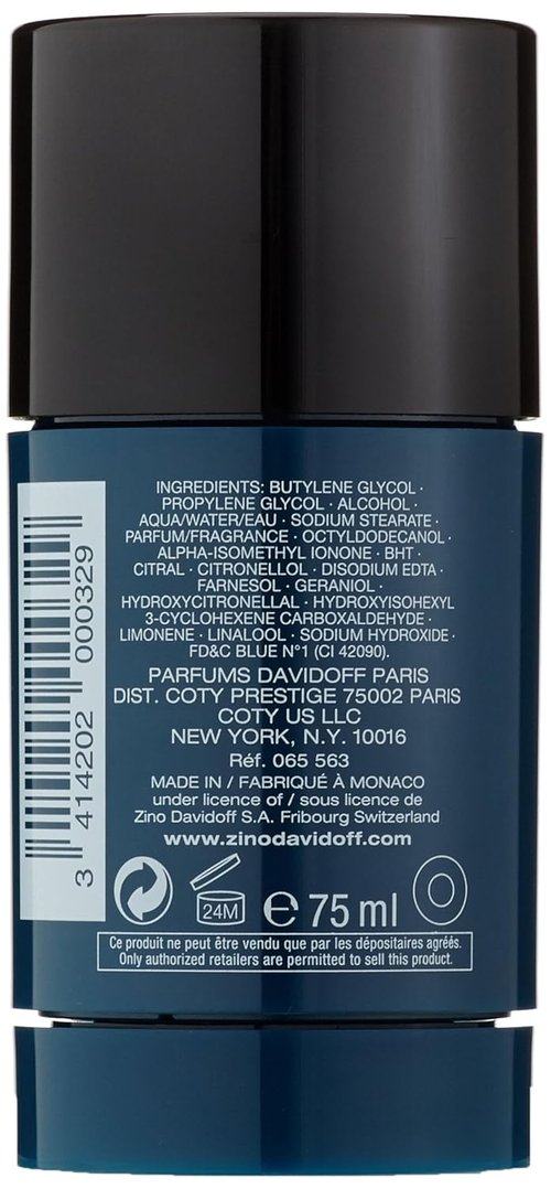 Davidoff Cool Water Men's Deodorant Stick - Refreshing Coriander, Mint & Lavender Scent - 2.5 fl oz
