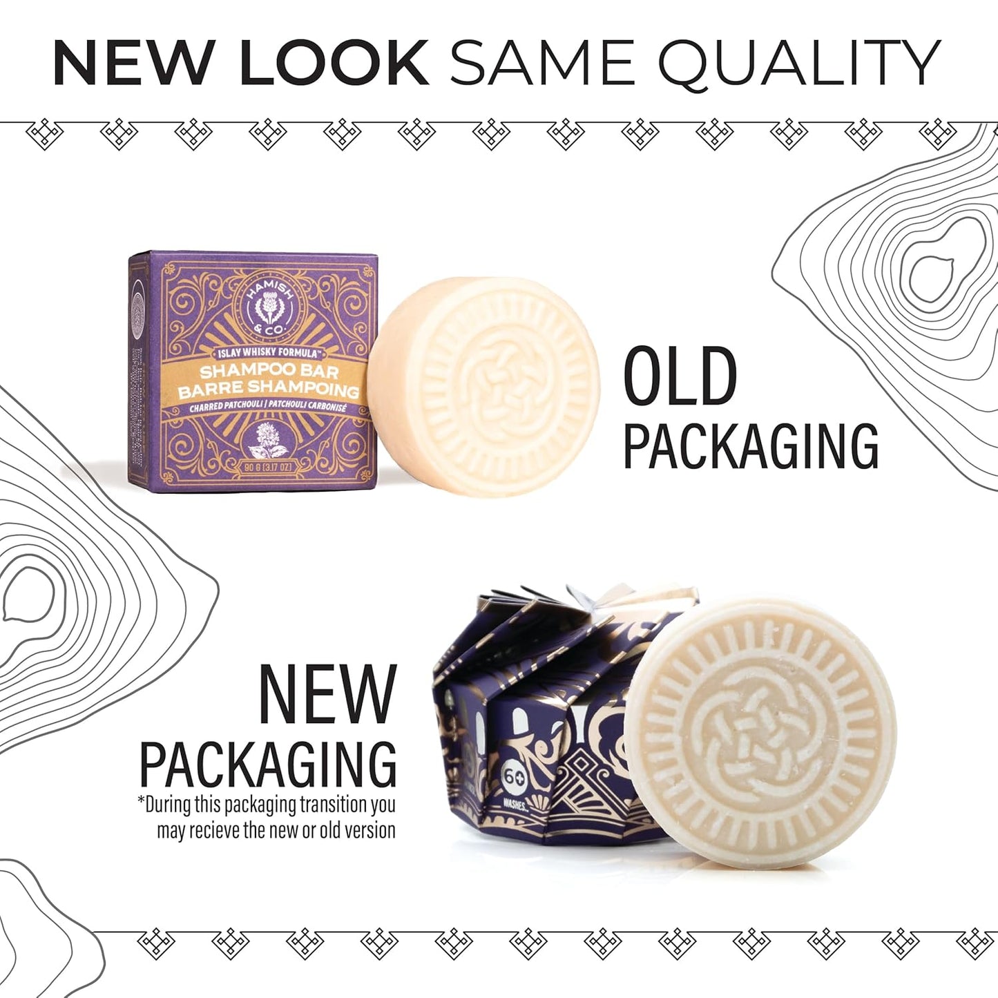 Viori Hamish & Co. Shampoo Bar - Handcrafted Men's Shampoo with Charred Patchouli & Islay Whiskey - Sulfate-Free, Eco-Friendly