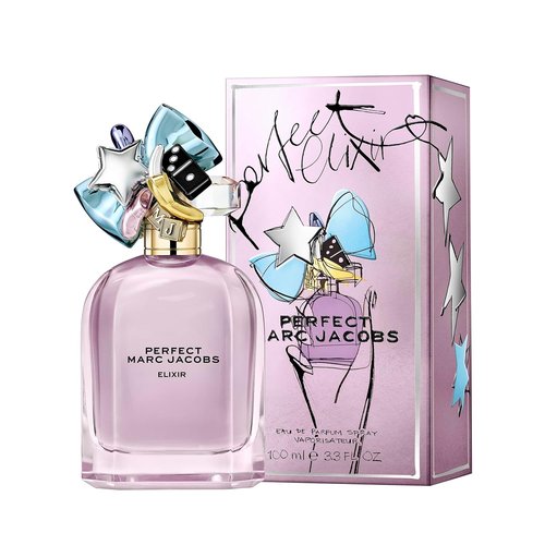 Marc Jacobs Perfect Elixir Eau de Parfum - Ambery Floral Women's Fragrance with Rhubarb, Amber & Vanilla - Vegan Friendly