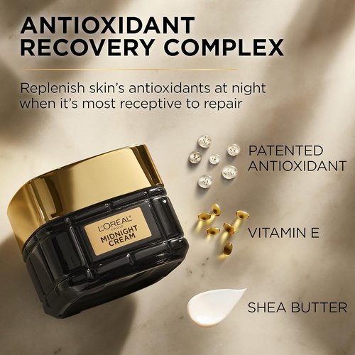 L'Oreal Paris Age Perfect Anti-Aging Face Cream - Fragrance-Free Moisturizer with Antioxidants, 1.7oz + Serum Sample