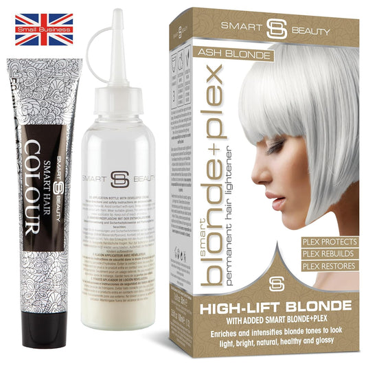 Smart Beauty Ash Blonde Hair Dye - Permanent Color with Plex Conditioner, Vegan & Cruelty-Free