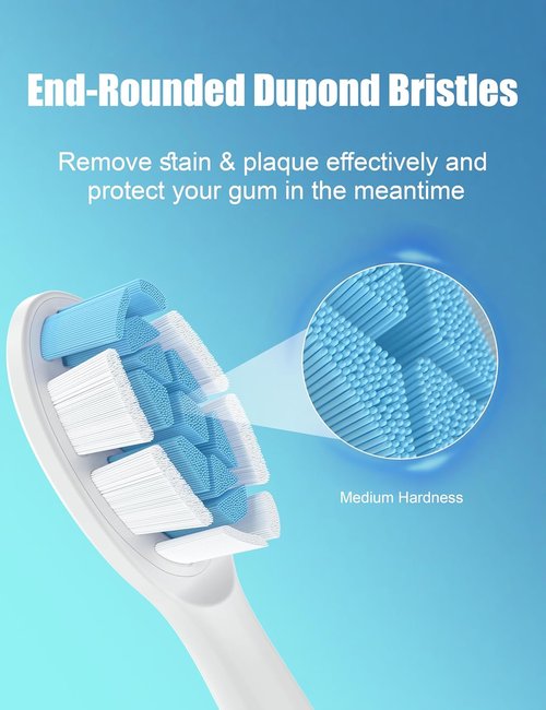 Philips Sonicare Toothbrush Replacement Heads - 10 Pack White for Diamondclean Electric Brush