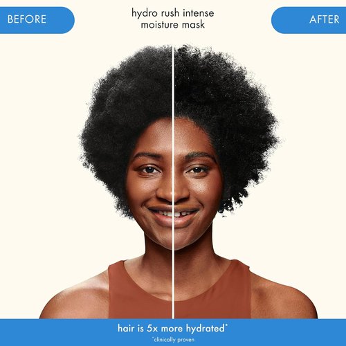 Amika Hydro Rush Intense Moisture Mask - Deep Hydration with Hyaluronic Acid | 8.5 oz