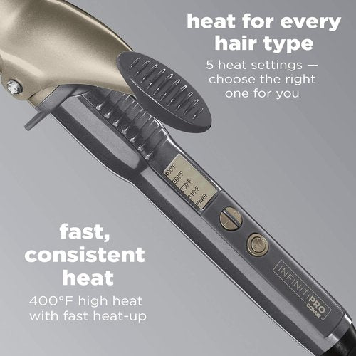 Conair INFINITIPRO Tourmaline Curling Iron - 1.5-Inch Ceramic Barrel for Soft Waves | Ideal for Medium & Long Hair