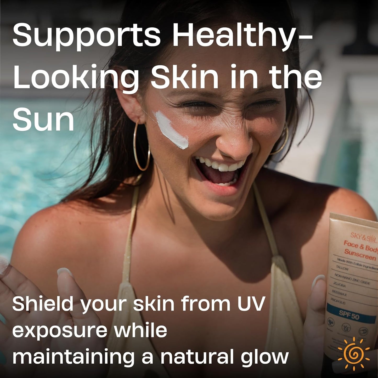 Sky and Sol Mineral Sunscreen SPF 50 - Non-Greasy Formula with Grass-Fed Tallow & Zinc Oxide | 3 oz (85 g)