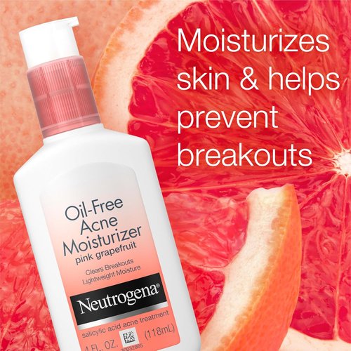 Neutrogena Acne Moisturizer - Oil-Free Pink Grapefruit Lotion with 0.5% Salicylic Acid | 4 fl. oz
