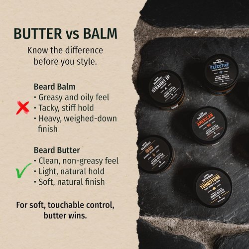 Live Bearded Beard Butter - All-Natural Leave-In Conditioner & Softener | 3 fl oz - Legend Scent (Sandalwood, Vanilla)