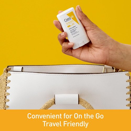 CeraVe Mineral Sunscreen Stick SPF 50 - Broad Spectrum Protection with Hyaluronic Acid & Ceramides | Fragrance-Free, Oil-Free