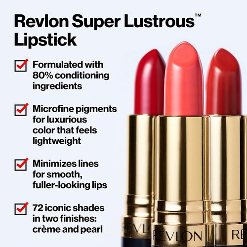 Revlon Super Lustrous Lipstick - Creamy Formula for Soft, Fuller Lips | Iced Amethyst (625), 0.15 oz