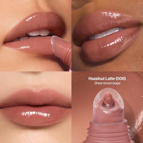 Revlon Glimmer Lip Treat Balm - Overnight Peptide Hydrating Lip Mask, 006 Hazelnut Latte, 0.4 fl oz