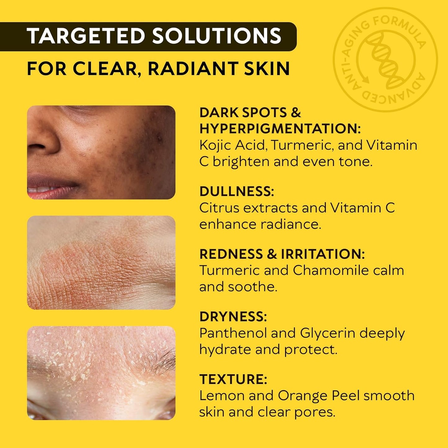 Turmeric Kojic Acid Cleansing Pads - Exfoliating Face Sponges with Vitamin C & Lemon for Glowing Skin