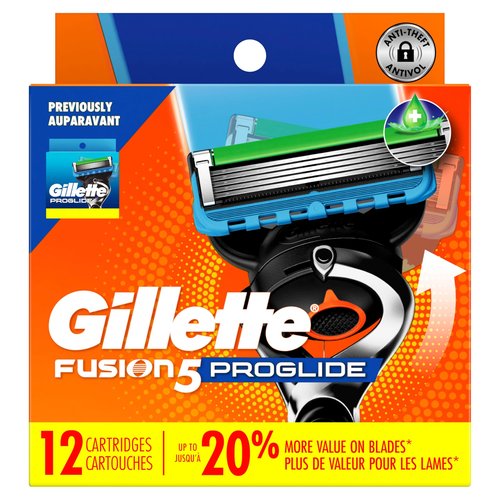 Gillette ProGlide Razor Refills for Men, 12 Razor Blade Refills