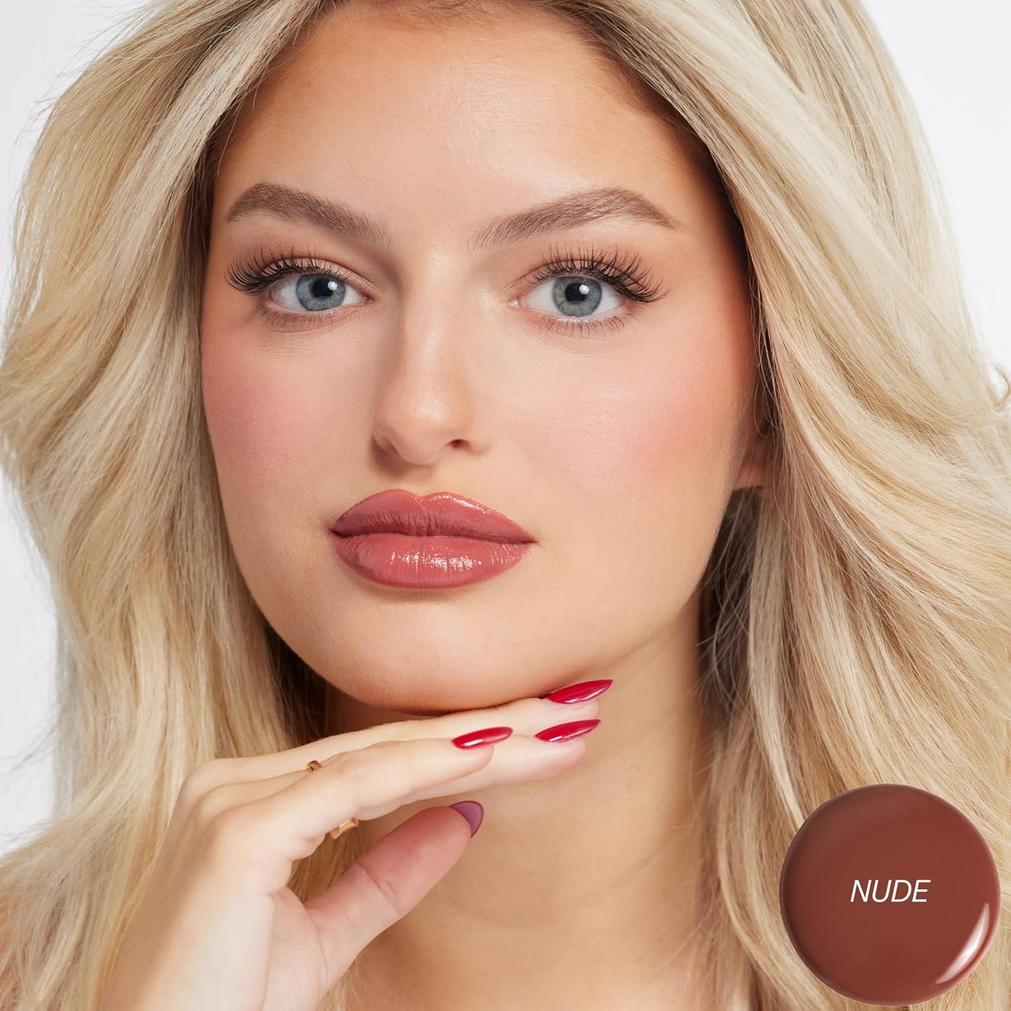 BASMA Beauty Ultra-Hydrating Lip Gloss - Rich Pigment, Non-Sticky Shine for Dry Lips | Nude Color