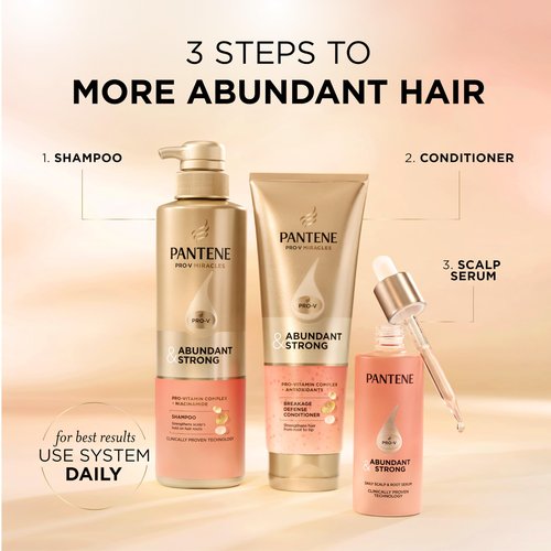 Pantene Abundant & Strong Daily Scalp Serum, Strengthens Scalp’s Hold on Roots, 2 oz
