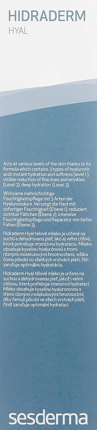 Sesderma Hidraderm Hyal Body Lotion - Deep Hydration Formula | 13.5 Fl Oz for Silky Skin