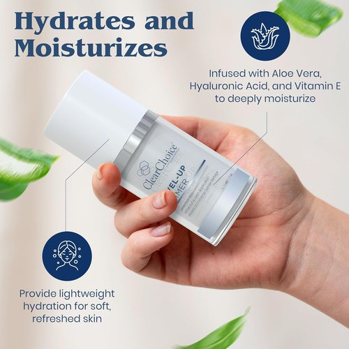 Clear Choice Level-Up Primer 1.7oz - Lightweight Antioxidant Face Primer for Hydration & Smooth Makeup Application