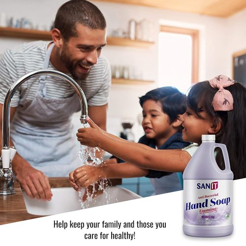 Sanit Antibacterial Foaming Hand Soap Refill - Aloe Vera & Moisturizers - All-Natural Lavender, 1 Gallon