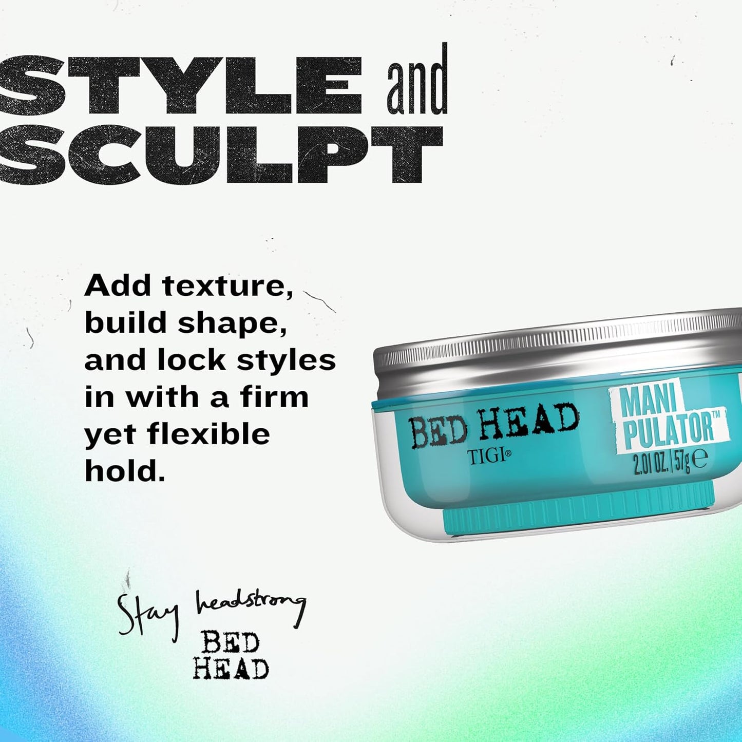 TIGI Bed Head Manipulator Hair Putty - Firm Hold Styling Paste for Frizz Control | 2.01 Oz Each