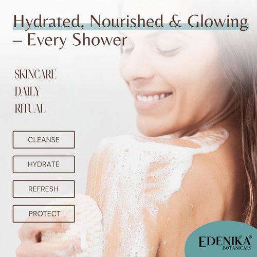 EDENIKA BOTANICALS Coconut Body Wash - Ultra Moisturizing Shower Gel for Dry Skin | 16 fl oz, 2-Pack