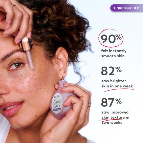 Olay Super Serum Night Repair - Fragrance-Free 5-in-1 Formula with Niacinamide & Peptides | 1.7 Oz