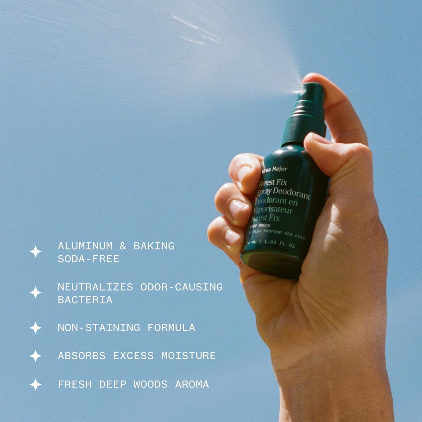 Ursa Major Forest Fix Spray Deodorant - Aluminum-Free, Vegan & Non-Staining | 1.79 oz
