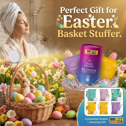 Body Restore Shower Steamers - Aromatherapy 6 Pack for Stress Relief & Relaxation | Perfect Easter & Birthday Gifts
