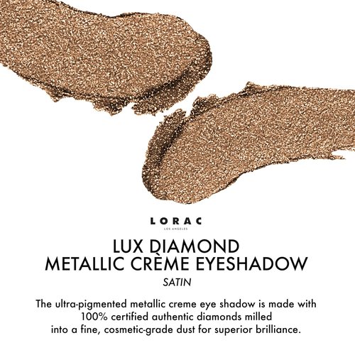 LORAC Lux Diamond Crème Eye Shadow - Metallic Shimmer Powder in Suede Brown for Stunning Eyes