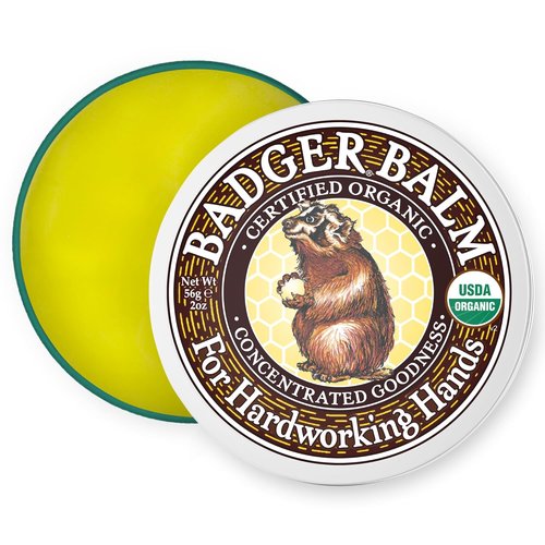 Badger Healing Balm - Organic Hand Cream for Dry, Cracked Skin | Long-Lasting Moisturizer, 2 oz Tin