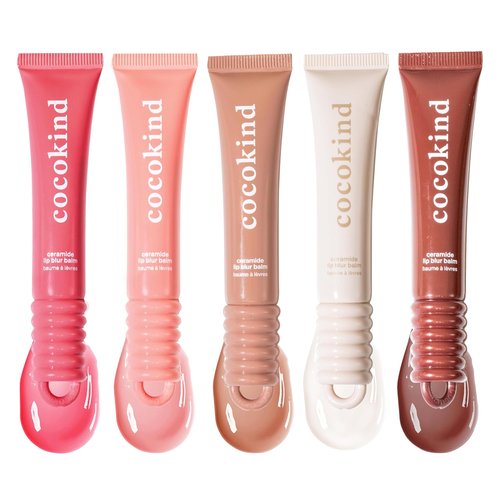 Cocokind Ceramide Lip Blur Balm - Hydrating Lip Balm with Ceramides & Peptides | 6-Pack for Sensitive Skin