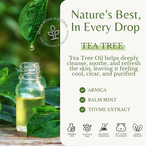 EDENIKA BOTANICALS Tea Tree Body Wash - Natural Antifungal Support for Athlete’s Foot & Jock Itch | 16 fl oz (2 Pack)