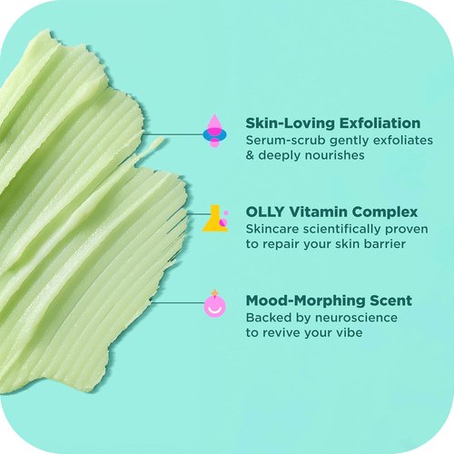OLLY Body Wash & Scrub Mini Pack - Hydrate & Repair Skin Barrier | 4 Count, 3 oz