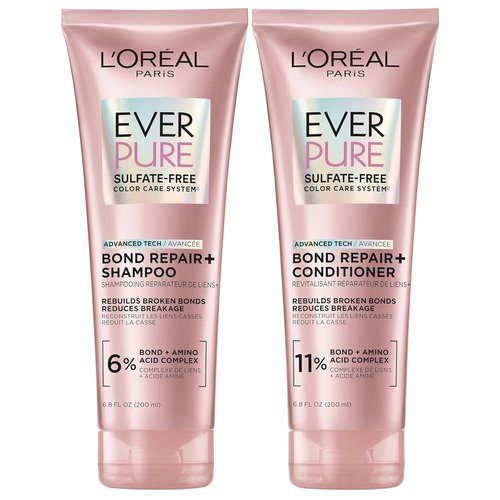 L'Oreal Paris EverPure Vegan Hair Care Kit - Sulfate-Free Shampoo & Conditioner for Stronger, Healthier Hair