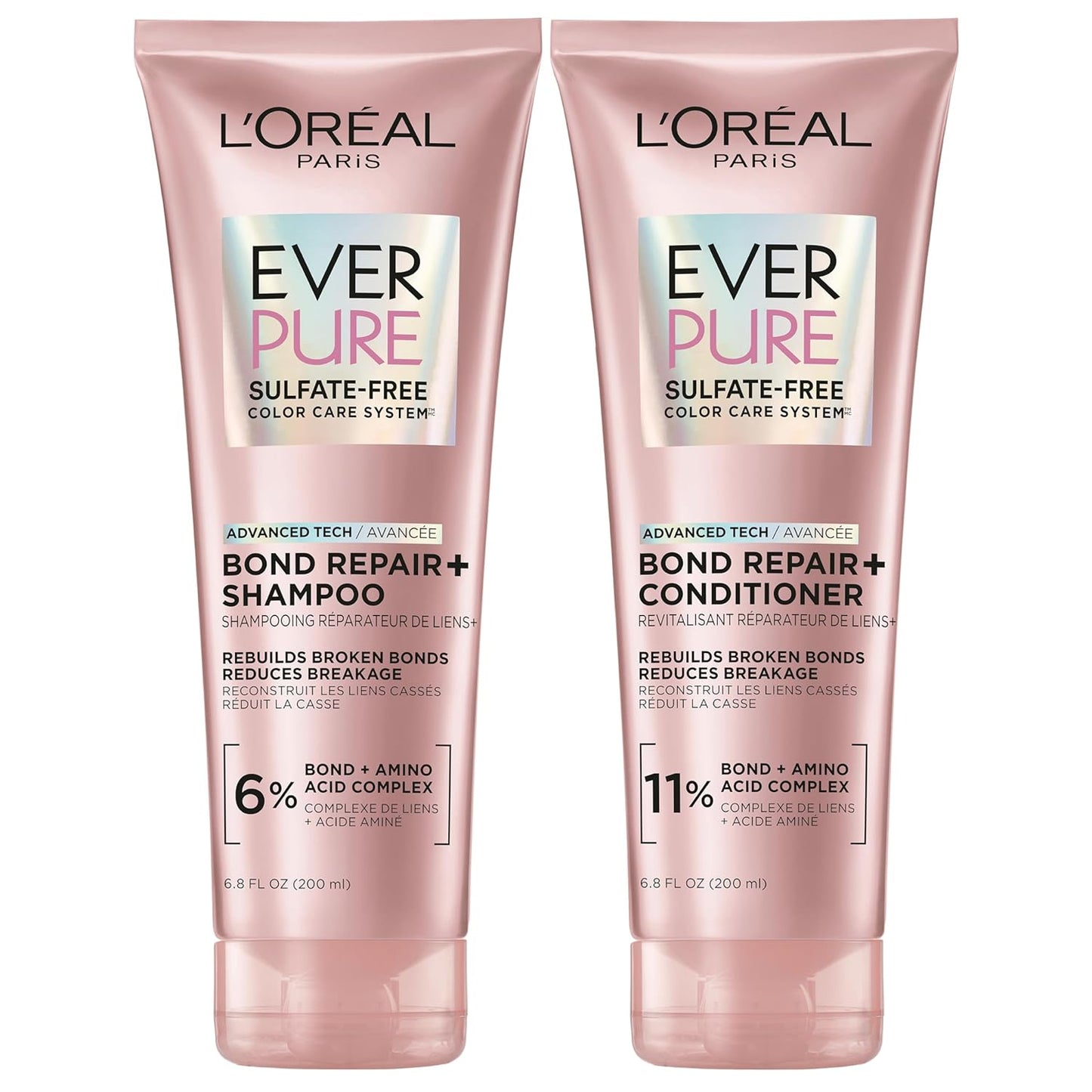 L'Oreal Paris EverPure Hair Care Kit - Sulfate-Free Vegan Shampoo & Conditioner for Stronger, Healthier Hair
