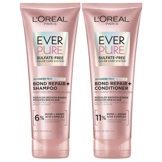 L'Oreal Paris EverPure Hair Care Kit - Sulfate-Free Vegan Shampoo & Conditioner for Stronger, Healthier Hair