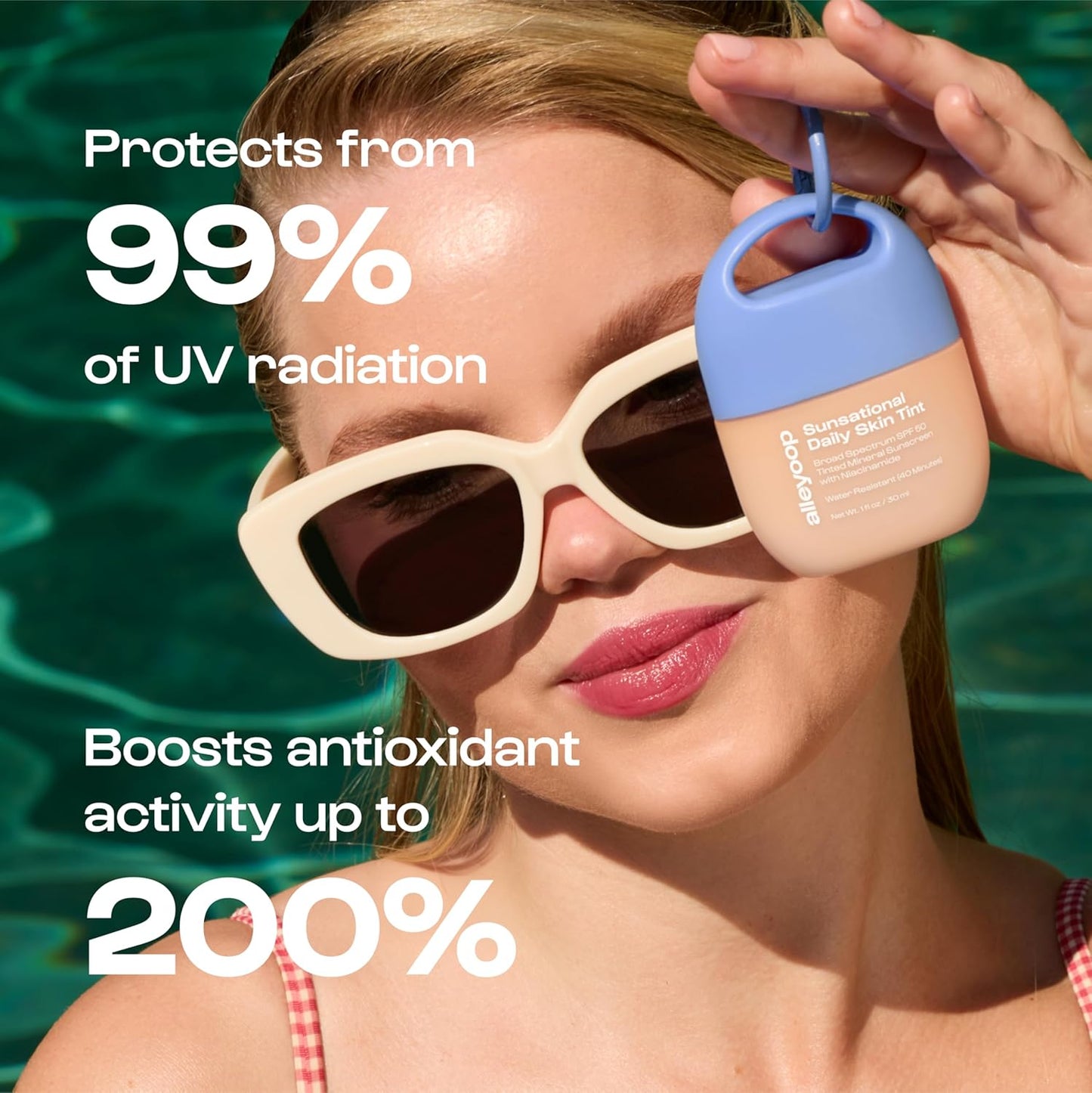 Alleyoop Sunsational Tinted Moisturizer SPF 50 - Hydrating Mineral Sunscreen with Jojoba, Vegan & Cruelty-Free (Dawn)
