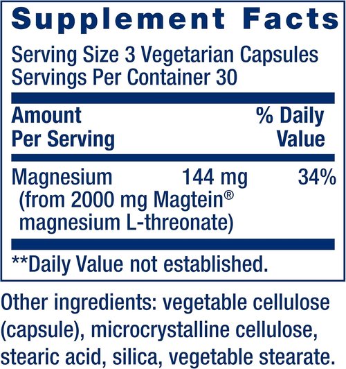 Life Extension Magnesium L-Threonate Supplements - Support Brain Health & Memory | Non-GMO, Gluten-Free, 60 & 90 Count
