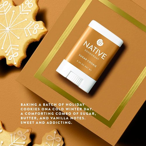 Native Mini Deodorant | Limited Edition Sugar Cookie | Travel Size 0.35 Oz | Pack of 2