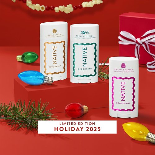 Native Deodorant - Holiday Edition Fresh Mistletoe Scent | 72-Hour Odor Control, Aluminum-Free Formula