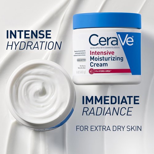 CeraVe Intensive Moisturizing Cream - Shea Butter Body Lotion for 72H Hydration & Skin Barrier Repair, 19oz